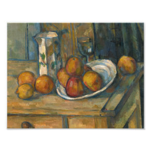 Impression Photo Paul Cezanne - Vie morte avec Jug de Lait et Fruit