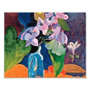 Impression Photo Paul Gauguin - Vie Encore Avec Fleurs Et Idole (C