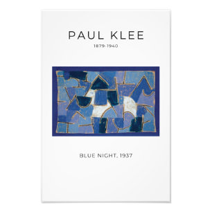 Impression Photo Paul Klee, Nuit Bleue - Art Abstrait Moderne