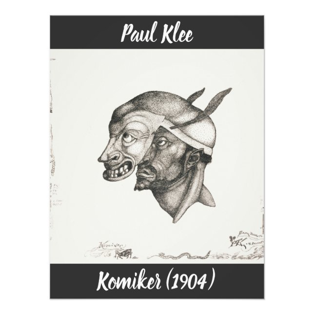 Impression Photo Paul Klee Sketch Komiker (le Masque) (Devant)