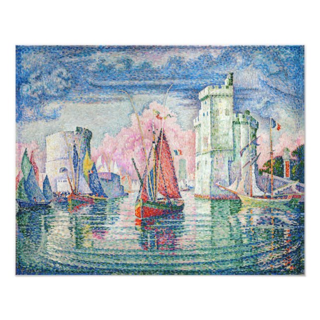 Impression Photo Paul Signac - Entrée du port de La Rochelle (Devant)