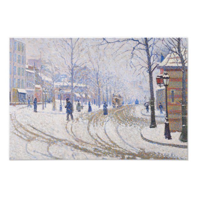 Impression Photo Paul Signac - Neige, Boulevard de Clichy, Paris (Devant)