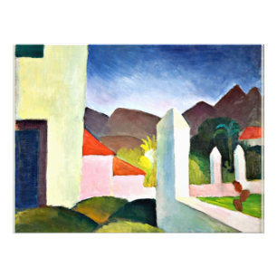 Impression Photo Paysage africain, art abstrait d'August Macke