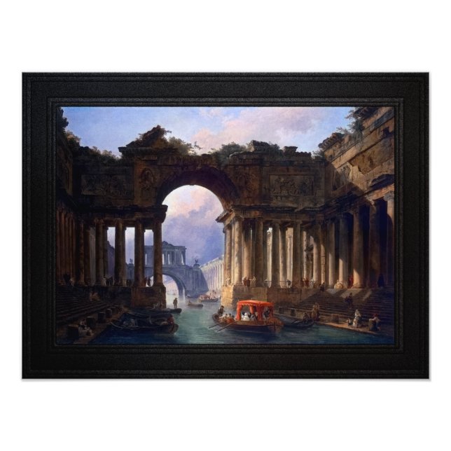 Impression Photo Paysage Architectural Avec Canal (Devant)