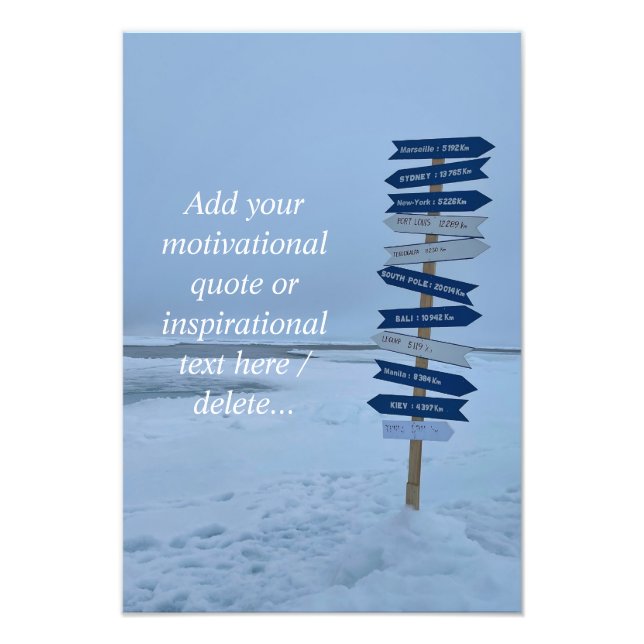 Impression Photo Paysage arctique, Pôle Nord 90°Latitude, Personnal (Devant)