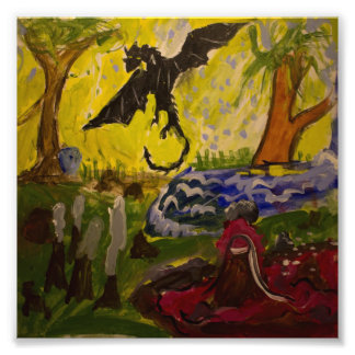 Impression Photo Paysage avec Dragon par Genevieve & John