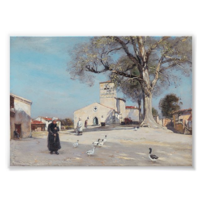 Impression Photo Paysage breton Architecture de village (Devant)