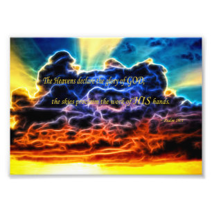 Impression Photo Paysage céleste de nuages cumulus électrifiés bibl
