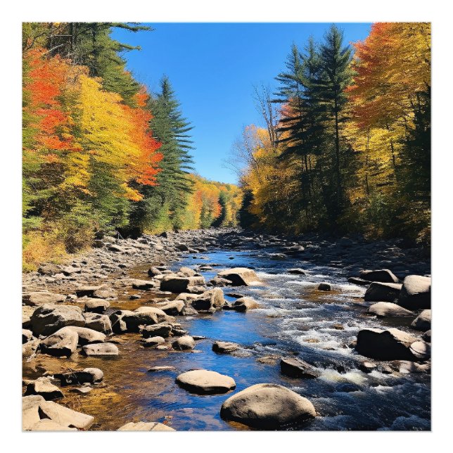 Impression Photo Paysage coloré de la Nouvelle-Angleterre, automne, (Devant)