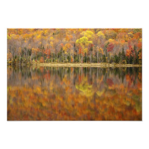 Impression Photo Paysage d'automne avec lac, Vermont, États-Unis