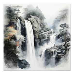 Impression Photo Paysage de cascade Nature