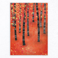 Paysage de la forêt de Birch