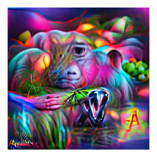 Impression Photo Paysage de rêve vif : Agrizoophobie