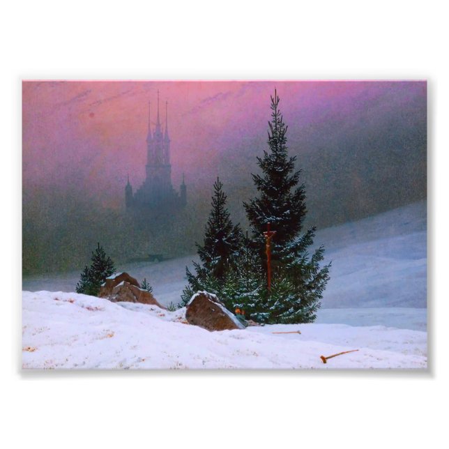 Impression Photo Paysage d'hiver Caspar David Friedrich (Devant)