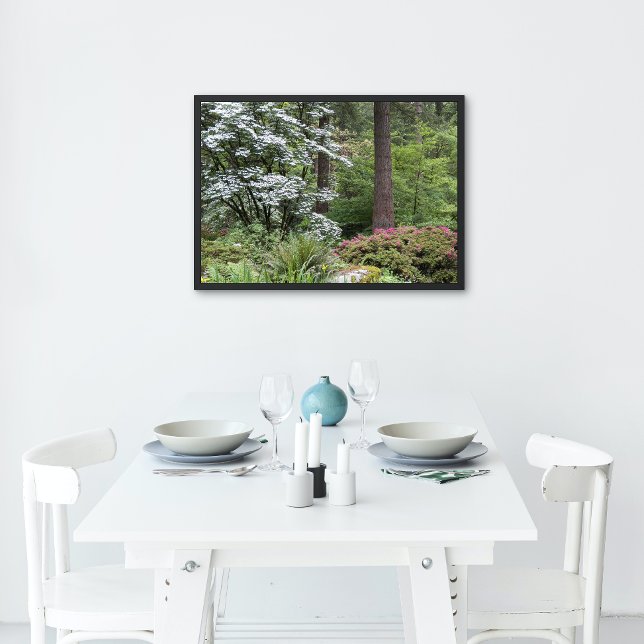Impression Photo Paysage du jardin de la forêt de printemps (In Situ Framed)
