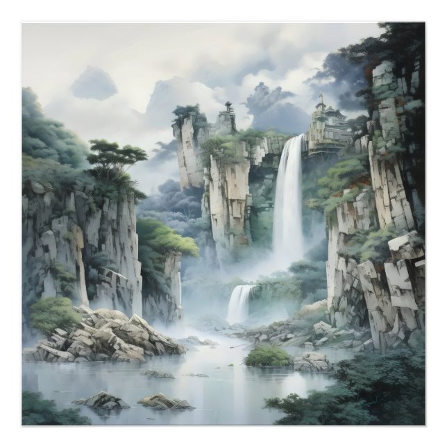Impression Photo Paysage Fantastique Cascade Nature (Devant)