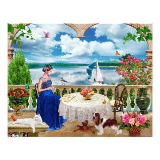 Impression Photo Paysage nature Montagne Femme chat chien animaux P