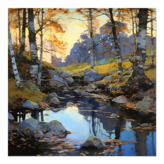 Impression Photo Paysage naturel des arbres (Devant)