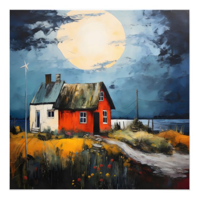 Impression Photo Paysage nordique coloré (Devant)