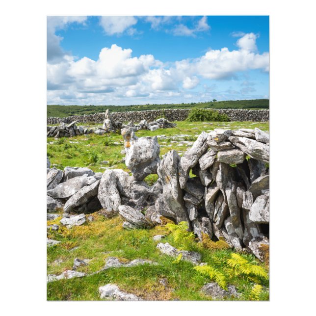 Impression Photo Paysage pittoresque irlandais Burren Irlande (Devant)