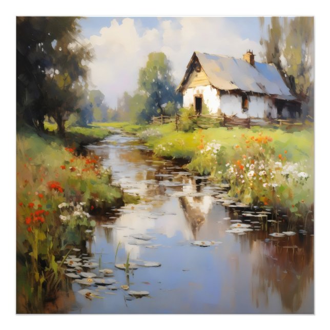 Impression Photo Paysage rural Impressionnisme (Devant)