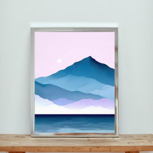 Impression Photo Paysage tranquille de la Montagne Bleue