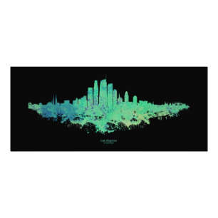 Impression Photo Paysage urbain de la ville de Los Angeles - Vert M