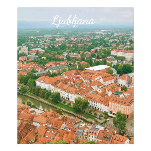 Impression Photo Paysage urbain de Ljubljana, souvenir de voyage en