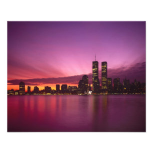 Impression Photo Paysage urbain de Manhattan et fleuve Hudson, New
