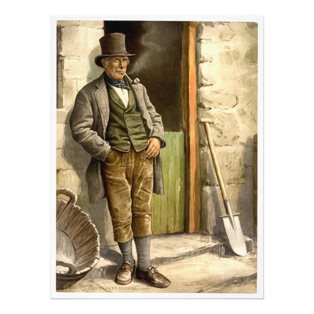 Impression Photo Paysan irlandais 1890 (Devant)