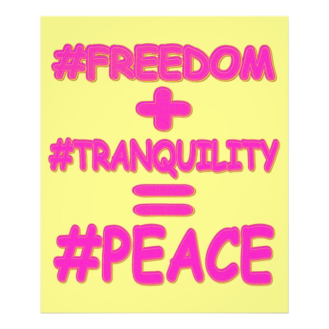 Impression Photo "PEACE EQUATION" Mignonne conception. Commandez dè (Devant)