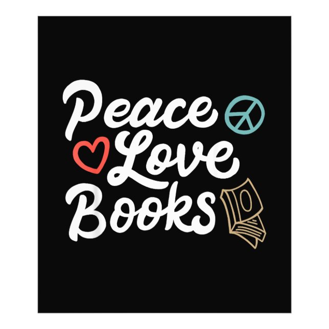 Impression Photo Peace Looks Geeky & Cute Reading (Devant)