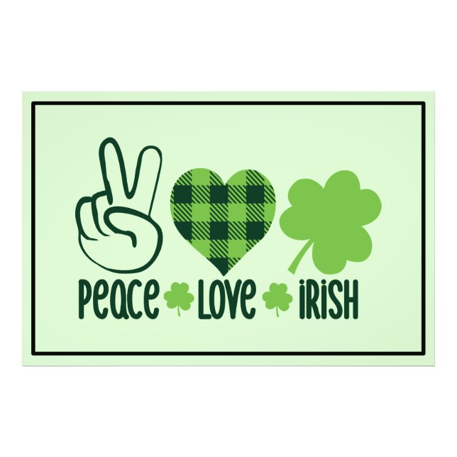 Impression Photo Peace Love Irish-60682 (Devant)