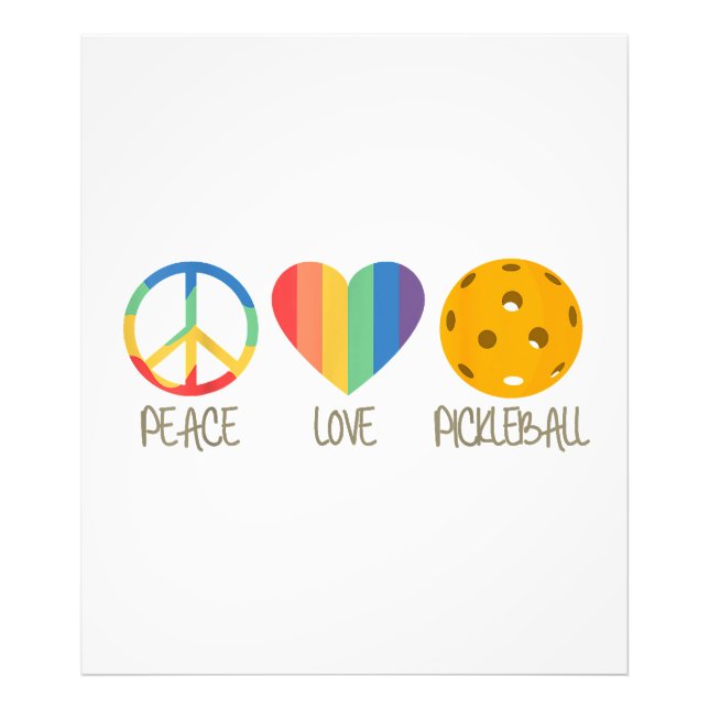Impression Photo Peace Love Pickleball (Devant)