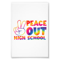 Peace Out High School Tie Dye Dernier Jour De L'Éc