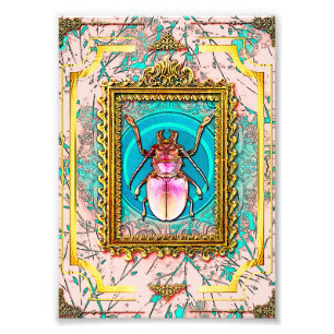 Impression Photo Peach et Turquoise Chic du spectre du dendroctone 