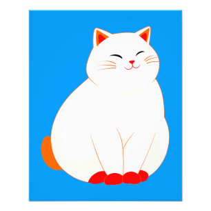Impression Photo Peaches, le Chat Sourire