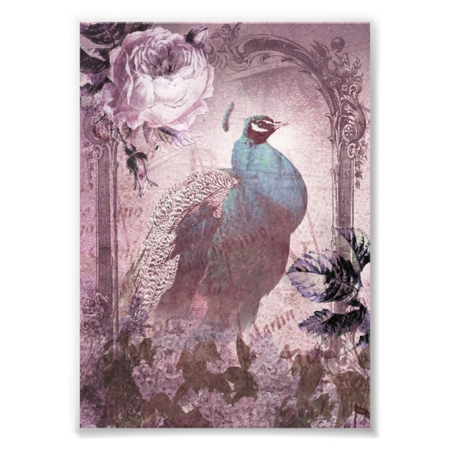 Impression Photo Peacock victorien vintage Lavender (Devant)
