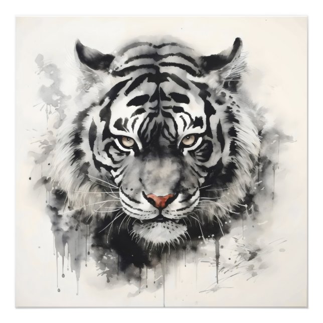 Impression Photo Peinture à l'encre de tigre (Devant)