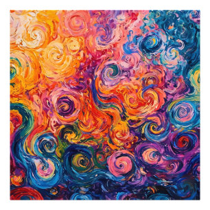 Impression Photo Peinture à l'huile de tourbillons psychédélique