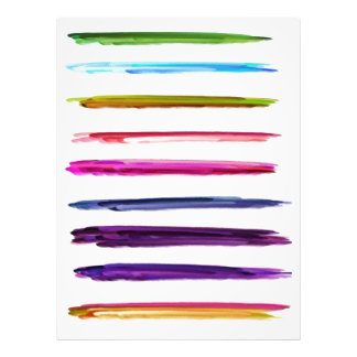 Impression Photo Peinture Abstraite Traits de Pinceau Colorés