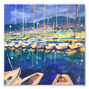 Impression Photo Peinture acrylique artisanale originale - port mar