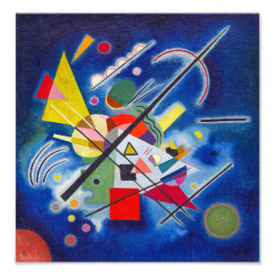 Impression Photo Peinture bleue Wassily Kandinsky