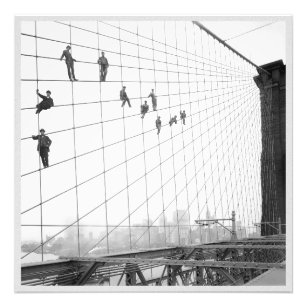 Impression Photo Peinture Brooklyn Bridge Vintage