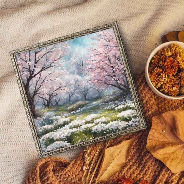 Impression Photo Peinture de champ rose Dreamy (Créateur téléchargé)