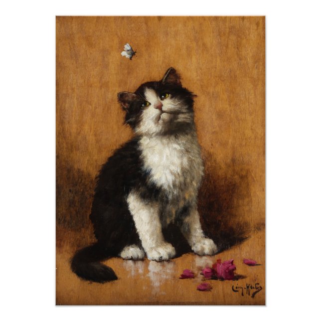 Impression Photo Peinture de chat mignon (Devant)