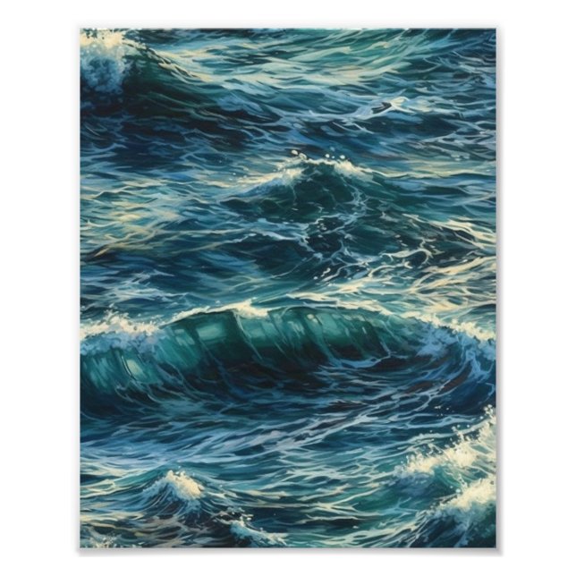 Impression Photo Peinture des poussées de mer (Devant)