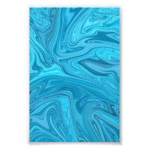 Impression Photo Peinture des vagues bleues   Meilleure peinture ab