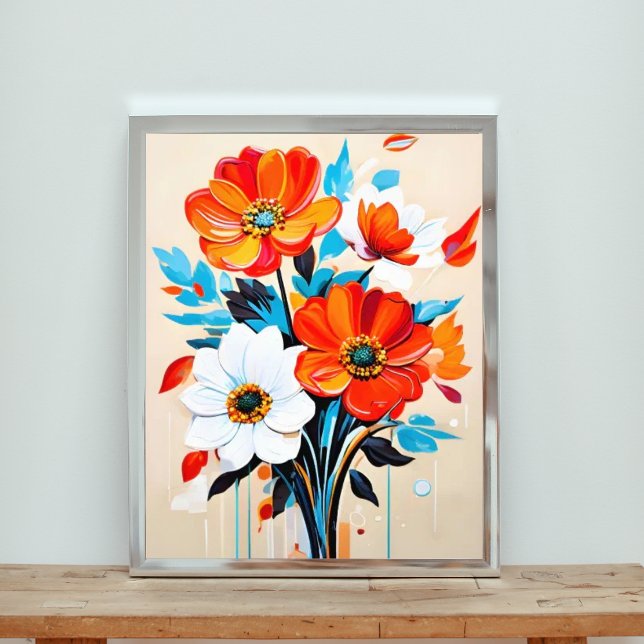 Impression Photo Peinture florale vibrante (Créateur téléchargé)
