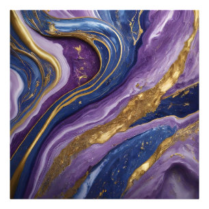 Impression Photo Peinture murale Abstraite de luxe   Violet, bleu e